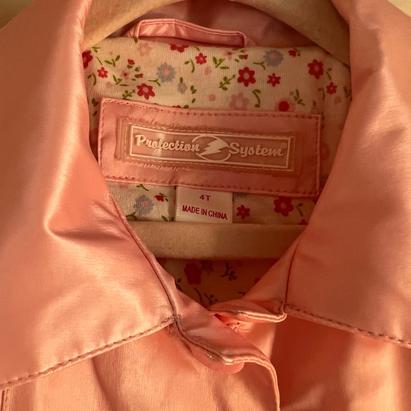 Protection System Girls 4T Pink Lined Rain jacket with matching lined hat - Picture 13 of 15